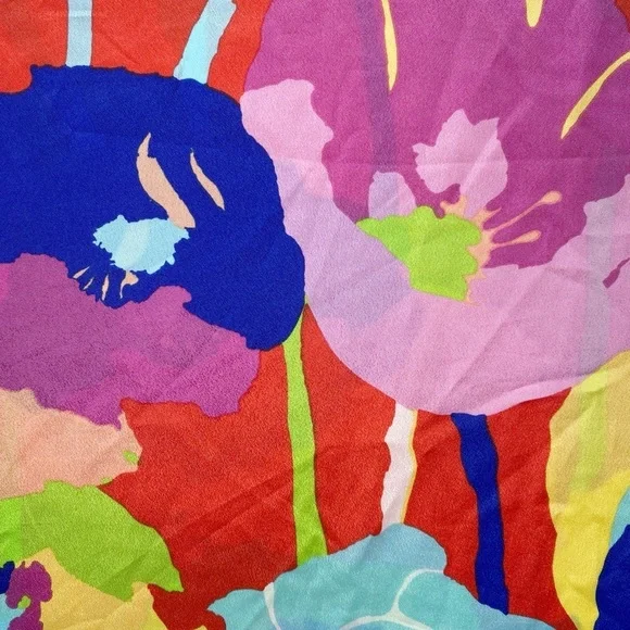 Everly Colorful Abstract Floral Print Sleeveless Top - Picture 12 of 12